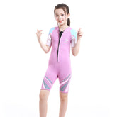 Girl's One Piece Shorty Wetsuit 2.5mm Neoprene Short Sleeve